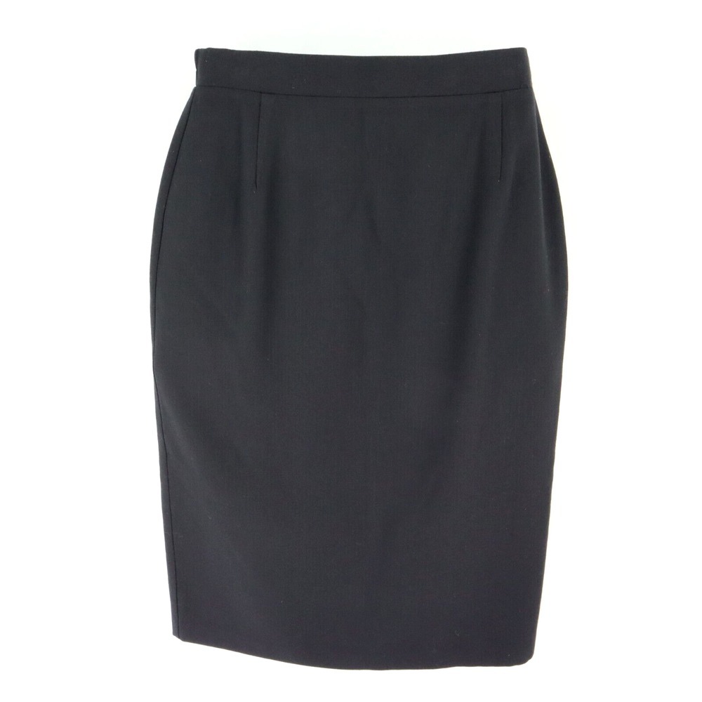 Collections Internationale‎ Midi Pencil Skirt Womens Size 12 Black Stretch Waist